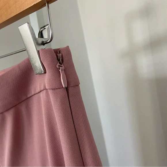 Rebecca Taylor Stretch Wool Spring Cropped Wide Leg Pant Dusty Rose size 0 - Picture 2 of 8